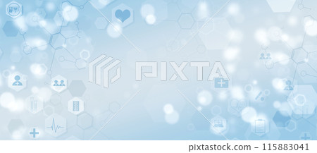 medical health care blue bright banner 115883041