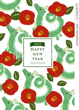 2036年龍年新年賀卡模板 115883079