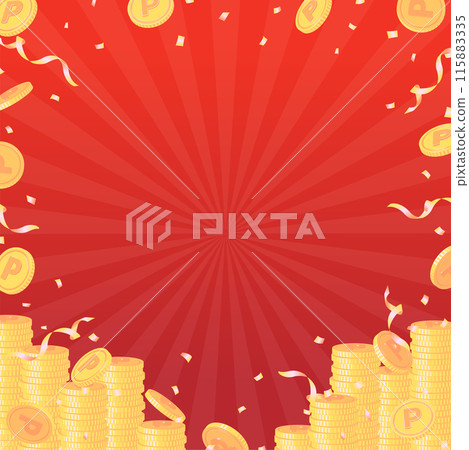 Banner背景素材向量圖/散點硬幣（方形） 115883335