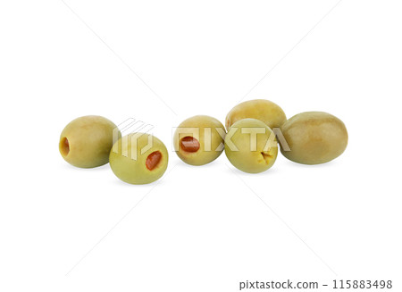 Olives Isolated on White Background 115883498