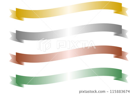 A set of illustrations of luxurious gradient ribbons A set of illustrations of luxurious gradient ribbons 115883674