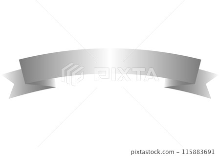 illustration of silver ribbon - Stock Illustration [115883691] - PIXTA