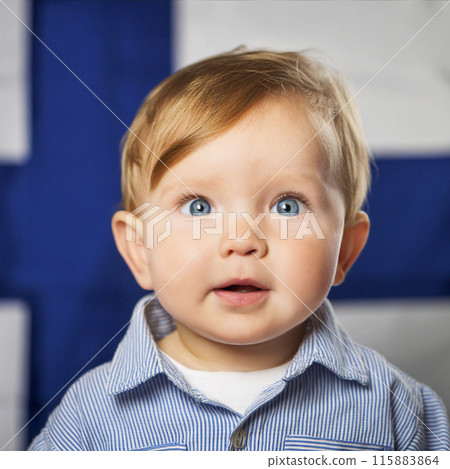 Studio Portrait of Cute Toddler Boy 115883864