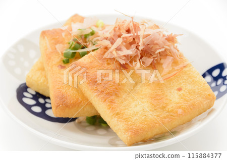Grilled crispy fried tofu 115884377