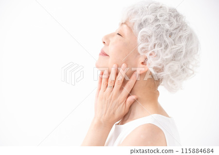 Beauty Senior Woman Profile Beauty Senior Woman Profile 115884684