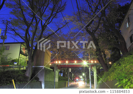 Denen Takabotomachi Sakurazaka Sakurabashi sunset view Denen Takabotomachi Sakurazaka Sakurabashi sunset view 115884853