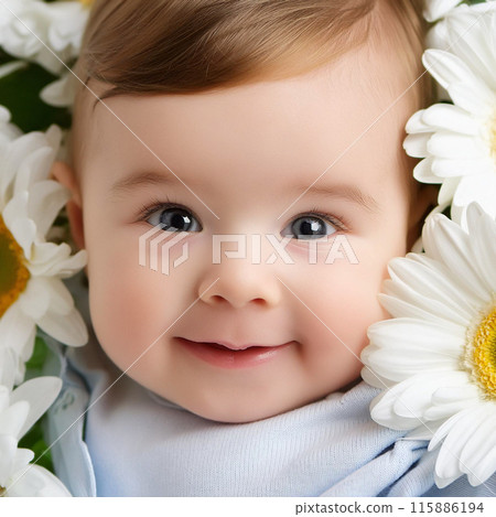 Studio Portrait of Cute Toddler Boy 115886194