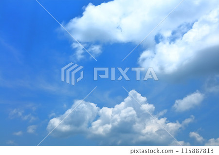 Image of a refreshing blue sky and clouds Image of a refreshing blue sky and clouds 115887813