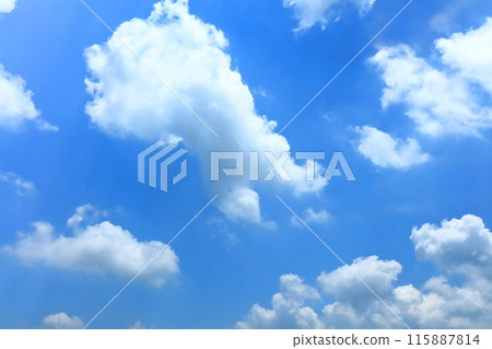 清新的藍天和雲彩的圖像 清新的藍天和雲彩的圖像 115887814