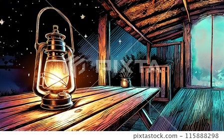 Lamp on the table 115888298