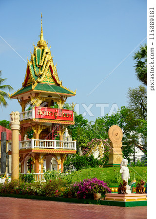 寮國首都萬像美麗的寺廟風光 寮國首都萬像美麗的寺廟風光 115889181