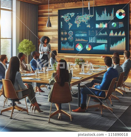 商務人士在會議室開會 115890018