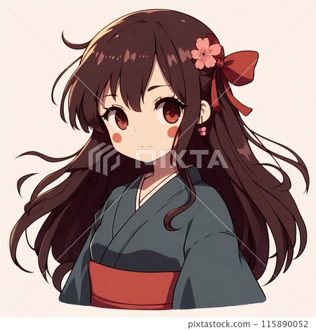 A girl in a kimono 115890052