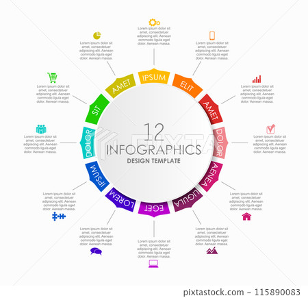 Infographic design template with place for your data. Vector illustration. Infographic design template with place for your data. Vector illustration. 115890083