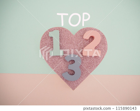 The letters TOP and the numbers 123 TOP3 The letters TOP and the numbers 123 TOP3 115890143
