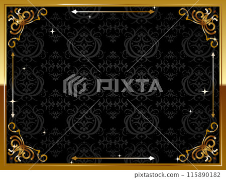 Luxury abstract background horizontal position black & gold 115890182