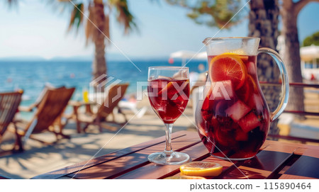 Refreshing summer berry sangria Refreshing summer berry sangria 115890464