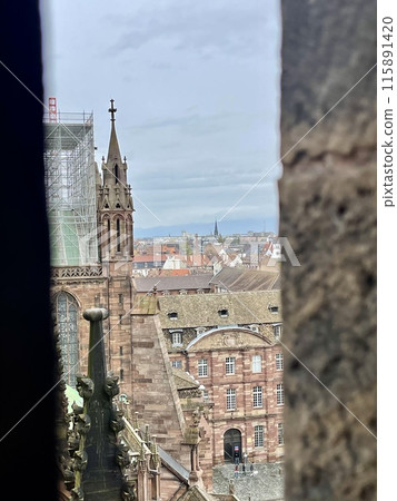 Panoramic view from the cathedral of Strasbourg. Alsace. France roof. Panoramic view from the cathedral of Strasbourg. Alsace. France roof. 115891420
