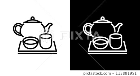 簡單的台灣茶線圖標 115891951