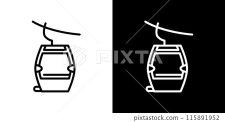 簡單的索道線圖標 簡單的索道線圖標 115891952