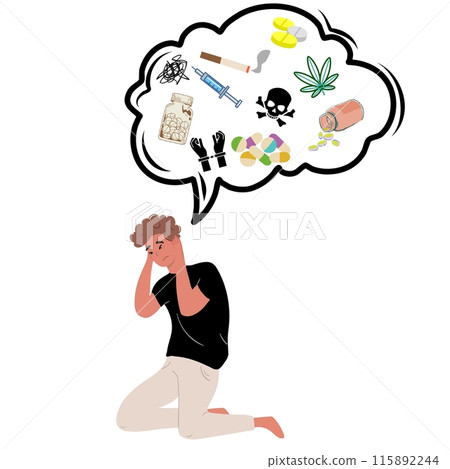 Depression due to the impact of narcotics Depression due to the impact of narcotics 115892244