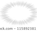 Vector illustration, concentrated lines, cartoon, effect lines 115892381