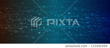Abstract structure circuit computer cube technology business background. Vector art. 115892484