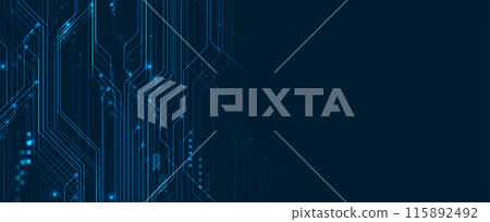 Abstract structure circuit computer cube technology business background. Vector art. 115892492