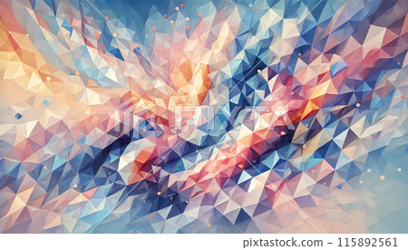 colorful polygon background material 115892561