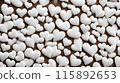 Abundance of charming small white hearts intricately assembled together, exuding immense adorableness and creating an endearing and delightful collective display. AI Generated 115892653
