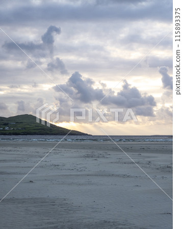 Beautiful sunset at Portnoo Narin beach in County Donegal - Ireland Beautiful sunset at Portnoo Narin beach in County Donegal - Ireland 115893375