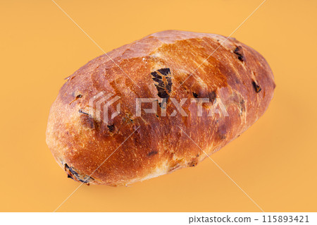 appetizing ciabatta on a yellow background for a food delivery site 2 115893421