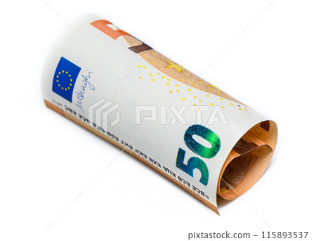 Stack Of 50 Euro Banknotes. 1 Stack Of 50 Euro Banknotes. 1 115893537