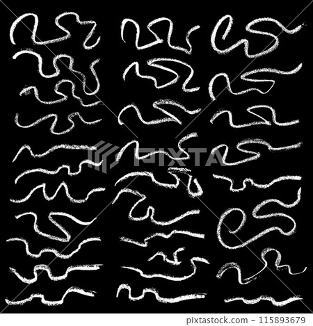 Abstract Chalk Minimalist Girl Face Drawing. 115893679