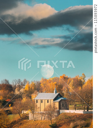 Grodno, Belarus. Kalozha Church In Sunny Autumn Day. Church of Sts. Boris and Gleb 115893972