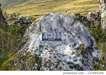 The remains of the Derryveagh evictions - In April 1861 landlord John George Adair evicts over 250 tenants from Donegal - Ireland 115895208
