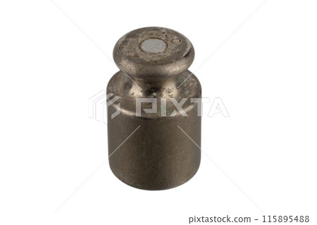 Old rusty bronze scale weights 115895488