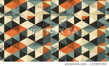 Colorful geometric pattern with a mix of shapes, lines, and dots, featuring teal, pink, yellow, and black. Playful and abstract design concept. Colorful geometric pattern with a mix of shapes, lines, and dots, featuring teal, pink, yellow, and black. Playful and abstract design concept. 115895568