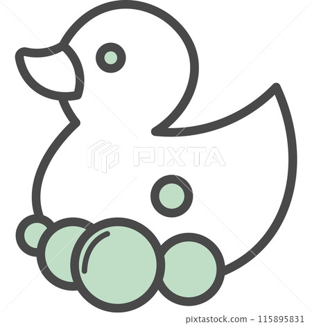 Duck kid toy for bath vector icon 115895831