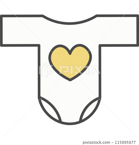 Baby clothing vector icon isolated Baby clothing vector icon isolated 115895877