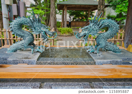 Chozuya at the shrine Chozuya Dragon Chozusha Dragon's mouth Temples and shrines Okunitama Shrine Chozuya at the shrine Chozuya Dragon Chozusha Dragon's mouth Temples and shrines Okunitama Shrine 115895887