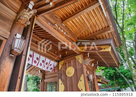 大國玉石神社左神門神社和佛教寺廟陽光門左神門 大國玉石神社左神門神社和佛教寺廟陽光門左神門 115895918