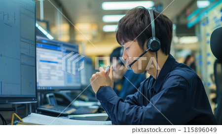 Taking notes during a phone call 115896049