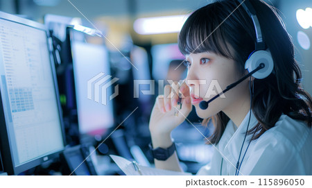 Taking notes during a phone call 115896050