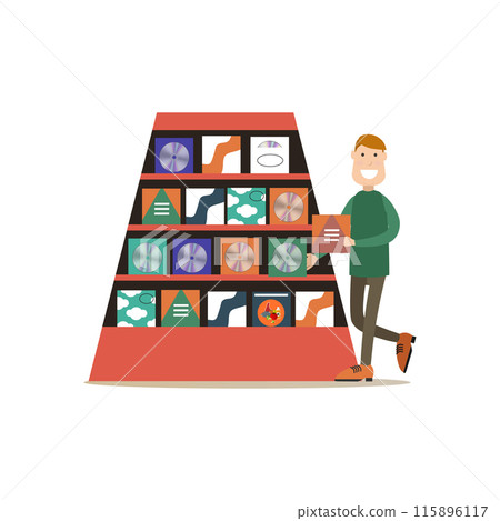 Radio people vector illustration in flat style 115896117