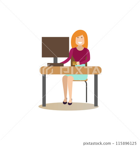People shopping vector illustration in flat style 115896125