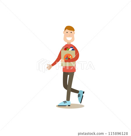 People shopping vector illustration in flat style People shopping vector illustration in flat style 115896128