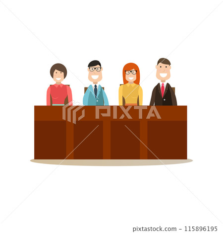 Law court people vector illustration in flat style 115896195