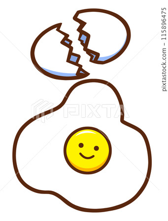 Cracked egg (with face) 115896475