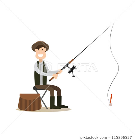 Hunter people concept vector flat illustration 115896537